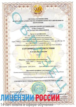 Образец сертификата соответствия Каневская Сертификат OHSAS 18001